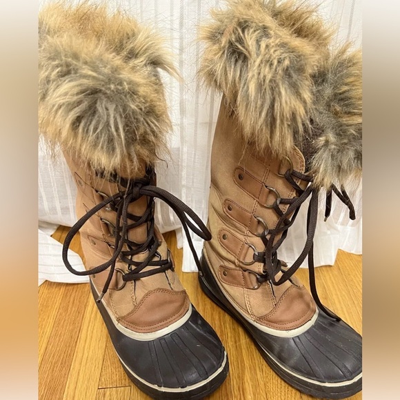 “Espirt” “Edith” SZ:9M Faux-Fur Boots Tan Fury Warm & Cozy Excellent Condition - Picture 7 of 7